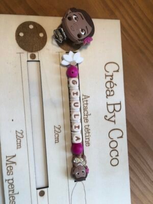 Attache tétine + porte clé - Laura