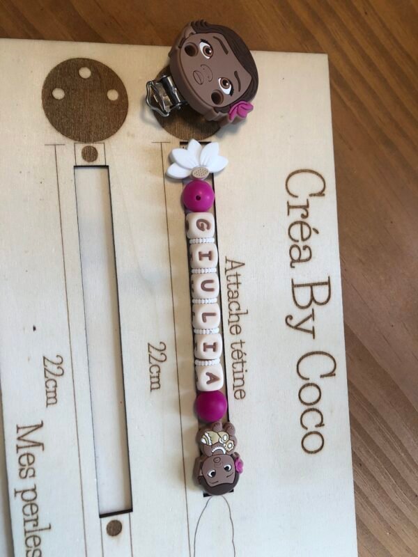 Attache tétine + porte clé - Laura