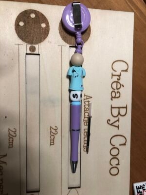 Trio porte clé + 1 stylo - Sara (1 recharge noire)