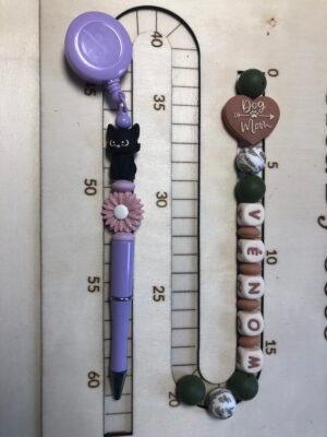 Collier chien (39cm) + stlylo - Cécé