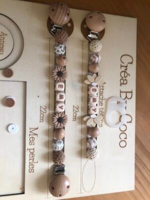 Duo attache tetine + doudou Emy - Lena (MAM A PART)