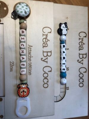 Attache tétine + porte clé Mickaël (MAM)