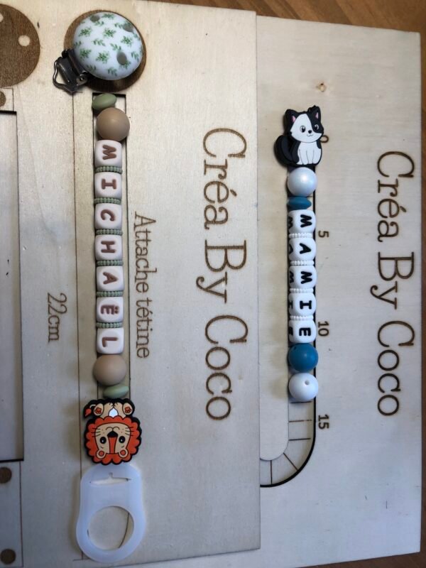 Attache tétine + porte clé Mickaël (MAM)