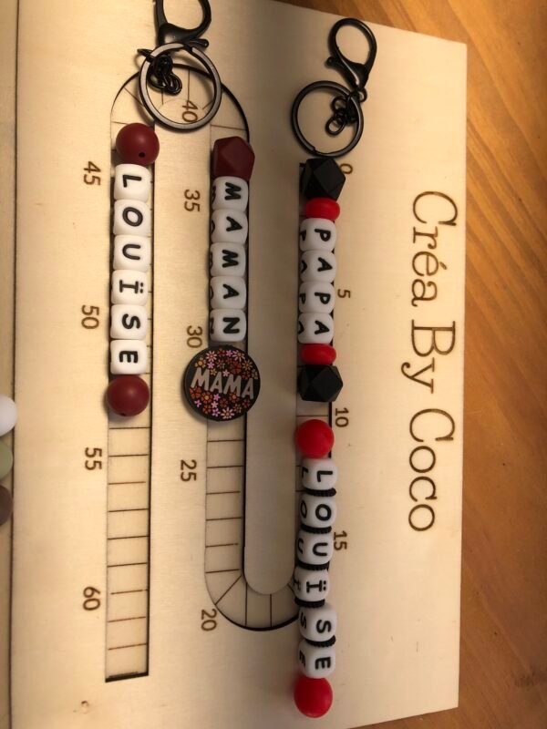 Lot portes clés doubles mamies et parents - Sindy