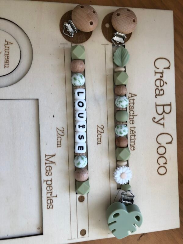 Duo attaches tétine / doudou Louïse - Sindy