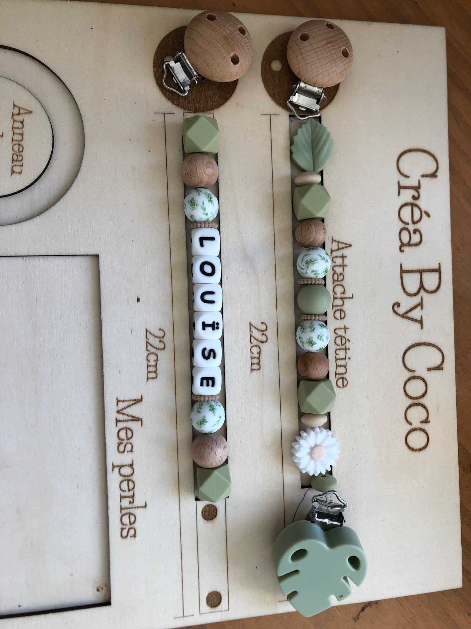 Duo attaches tétine / doudou Louïse – Sindy