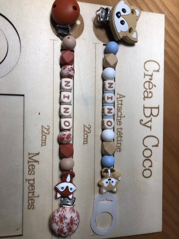 Duo attache tétine + doudou Nino - Marjo (MAM)