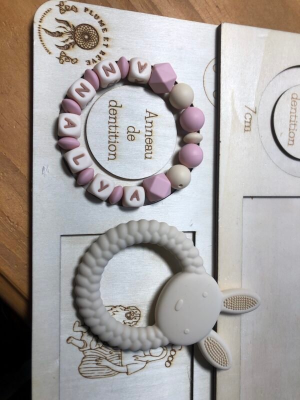 Duo attache tétine + anneau - EMMA