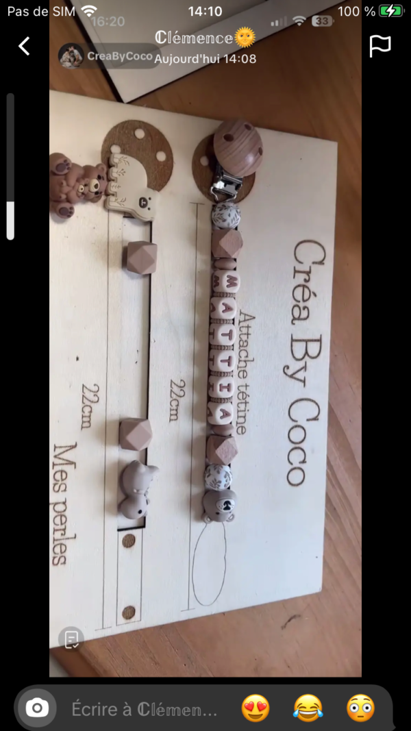 Attache tétine Mattia - Clémence