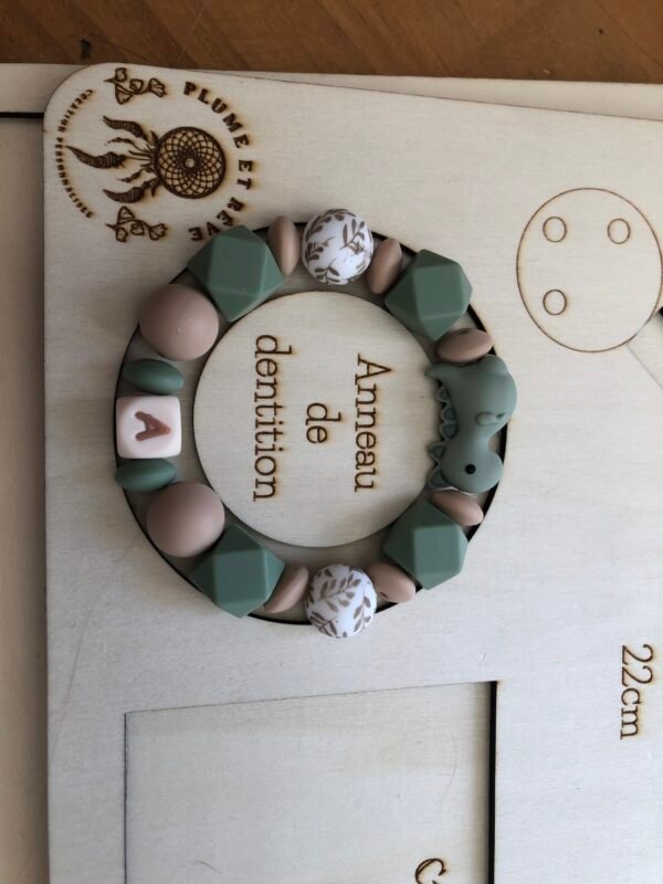 Attache tétine + anneau - Léa (+MAM)