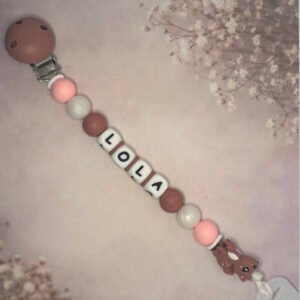 Attache - Biche et perles nacrés