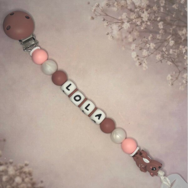 Attache - Biche et perles nacrés