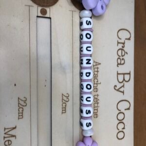 Duo attache tétine + porte clé double - Tracy