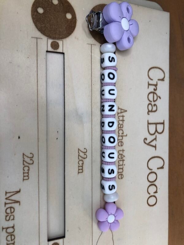 Duo attache tétine + porte clé double - Tracy