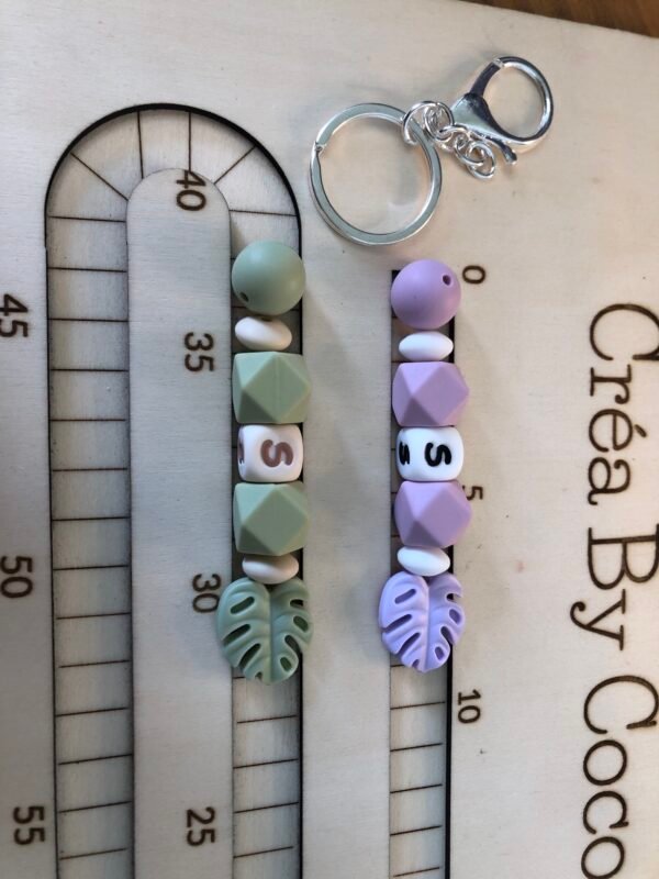 Duo attache tétine + porte clé double - Tracy