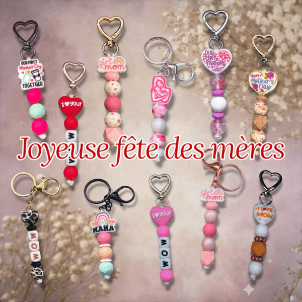 Portes-clés fêtes des mères (diff. modèles)