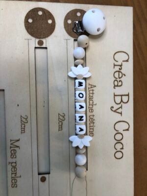 Attache tétine personnalisée en silicone pour bébé - Creabycoco