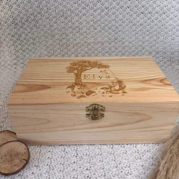 Boite à souvenirs personnalisée en bois